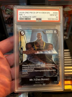 2026 ONE PIECE OP14-EB04-THE AZURE SEA'S SEVEN ALTERNATE ART #090 MR. 1 PSA 10
