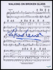 Annie Lennox "Diva" AUTOGRAPH Signed 'Walking on Broken Glass' Sheet Music ACOA