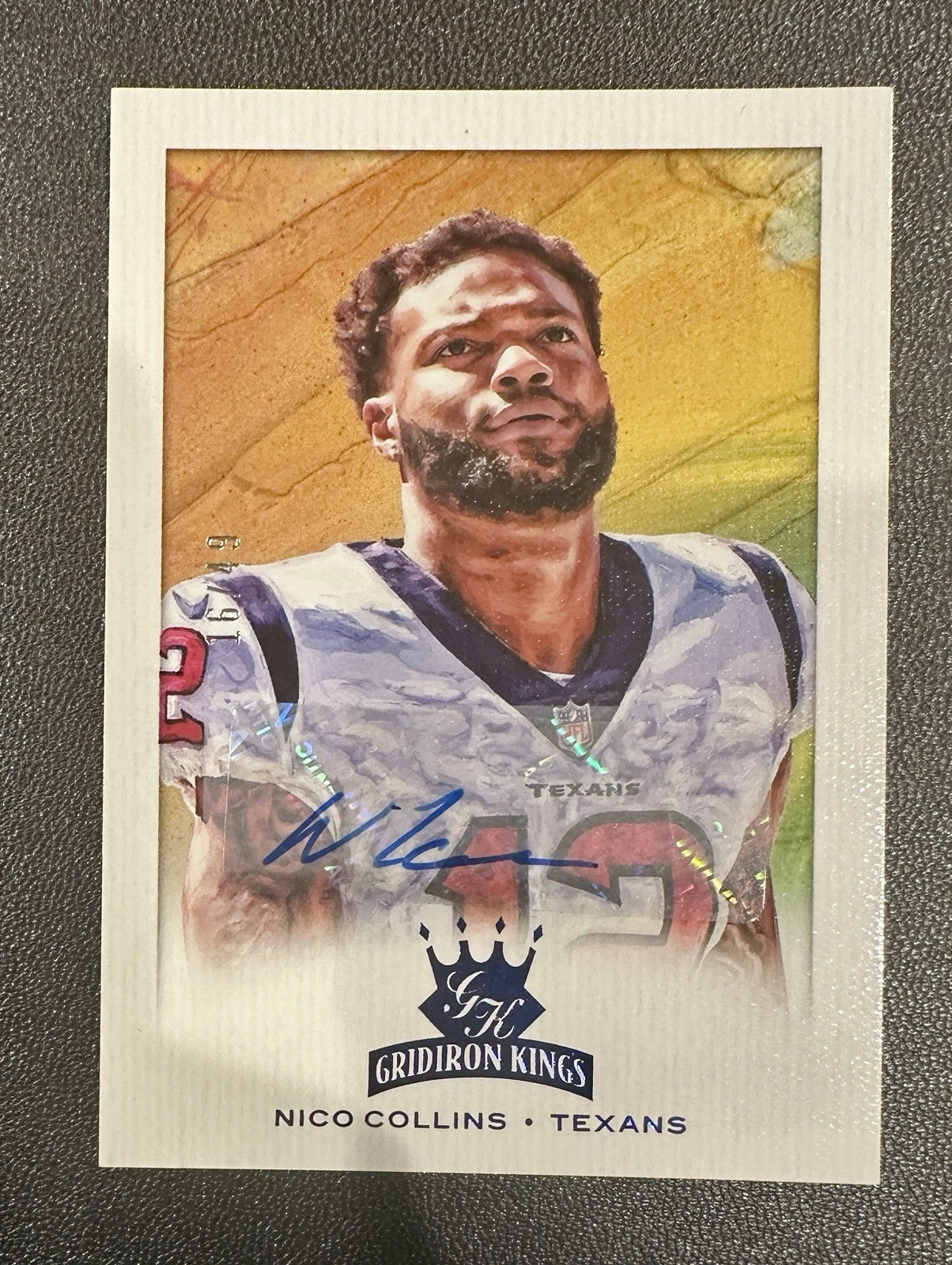 Nico Collins Panini Chronicles Gridiron Kings #GK32 Signature-Blue