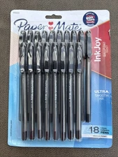 Paper Mate InkJoy 100ST Ballpoint Pens, Medium Point (1.0mm), Black 18 Count NEW
