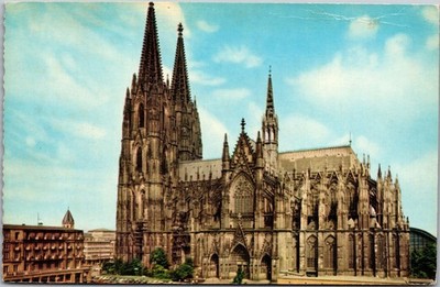 Cologne Cathedral Postcard Kölner Dom Vintage Unposted Made in Western Germany