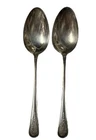ANTIQUE VINTAGE 2 Gorham Sterling Silver Jefferson 1906 Teaspoons Monogrammed