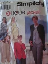 9361 Simplicity Sewing Pattern Misses 3HR Jacket Vest Career Casual OOP UNCUT