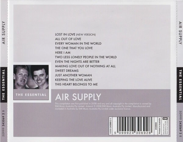 Air Supply The Essential CD NEW SEALED All Out Of Love/Every Woman In The World+ - Image 2 of 4