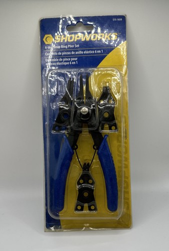 Shopworks Snap Ring Pliers Set With 3 Interchangeable Heads. NEW