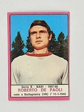 FIGURINE FOOTBALLERS PANINI 1967/68 DE PAOLI BARI EXCELLENT TO RECOVER