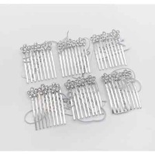 6 Mini Flower Hair Combs
