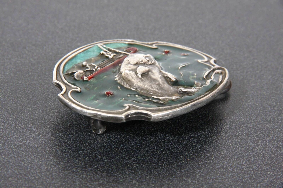 Hebilla de cinturón de pesca de lubina Williams Oregon vintage Foto 3 de 4