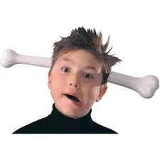 Bone Thru Head Caveman Stab Wound Fancy Dress Halloween Costume Accessory