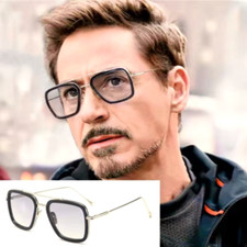 OCCHIALI DA SOLE UOMO TONY STARK IRON MAN VIP STEAMPUNK VINTAGE RETRO OUTDOOR