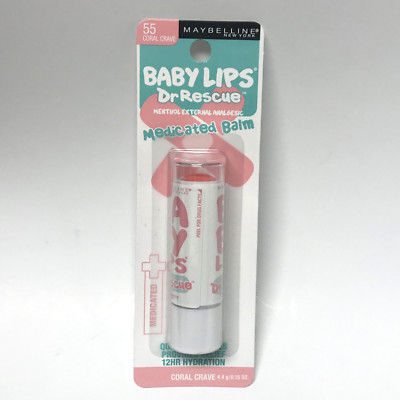 Maybelline New York Baby Lips Dr Rescue Medicated Balm w/Menthol Coral Crave #55