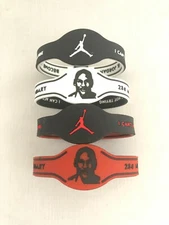 NBA Basketball Star Head double sided Bracelet  Sports Wristband MICHAEL JORDAN 