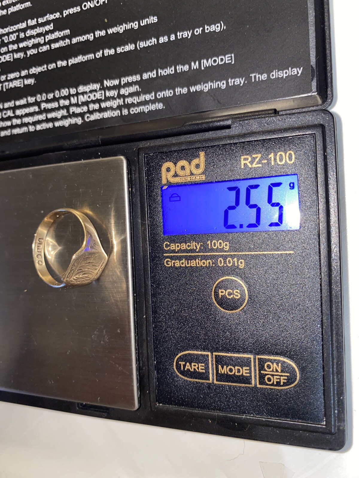 Antique 1930s 9ct Solid Gold Ring - image 7