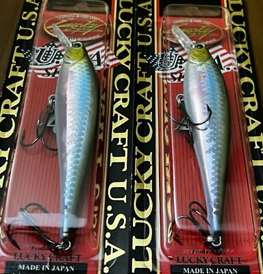 2 Lucky Craft Pointer 95 SP Minnow Jerkbait Lures MS JAPAN SHAD