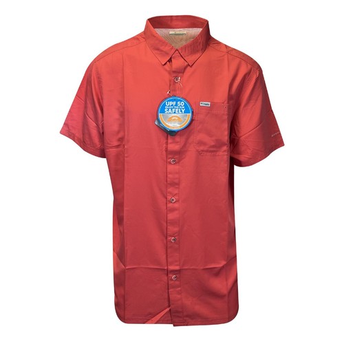 Columbia Men's Shirt Slack Tide PFG Camp Shirt UPF 50 S/S - Picture 2 of 16