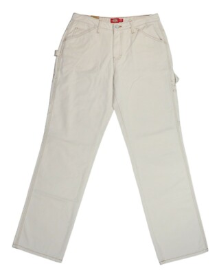 Dickies Apparel Relaxed Fit Dickies White Carpenter Pants Women&