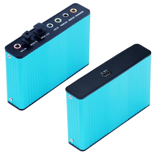 6 Channel 5.1 External USB Sound Card Adapter Optical Audio Laptop Notebook PC - Picture 6 of 9