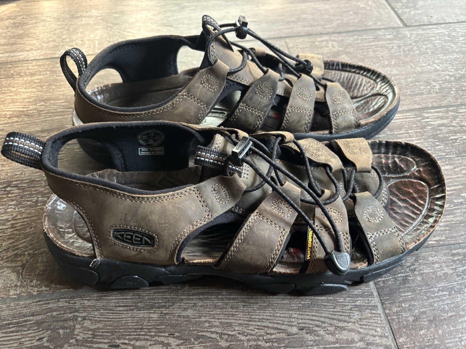 Keen Daytona plantare anatomico pelle marrone scarpe impermeabili sandalo uomo 12