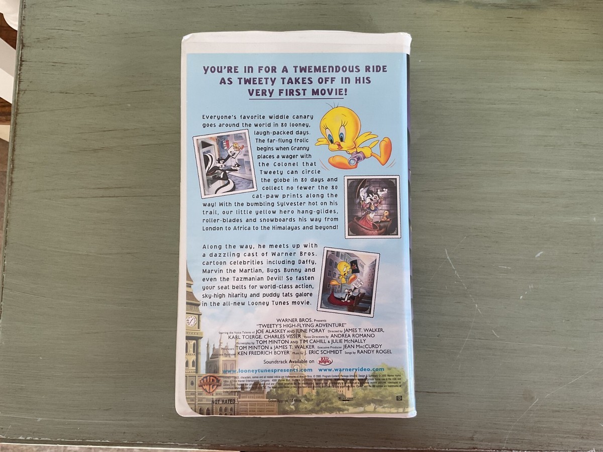 Tweety's High-Flying Adventure 2000 Screener VHS, HTF, Rare