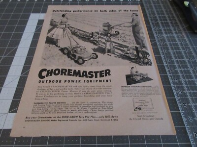 #ad #ad 1957 CHOREMASTER Power Lawn Mowers amp; Tillers Cute BOXER Puppy Dog VINTAGE AD $11.01