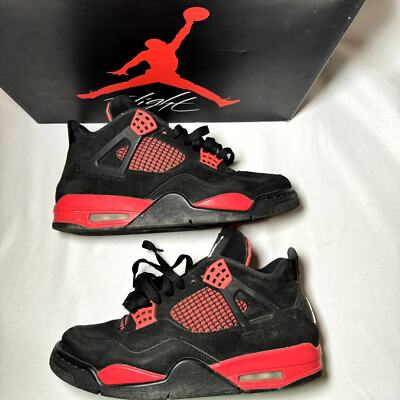 Size 9.5 - Nike Air Jordan 4 Retro Red Thunder Men's Shoes - Ships