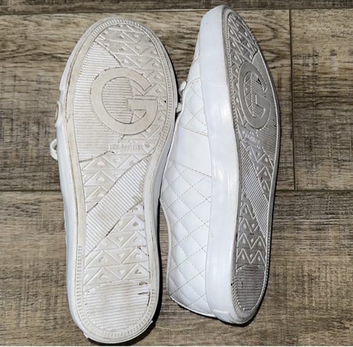 GBG Los Angeles Shoes Womens Size 8.5 White With Gold Accents - Picture 6 of 16
