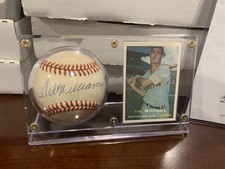 Ted Williams Autographed Baseball Auto Signed PSA Full LOA Screw Display Case