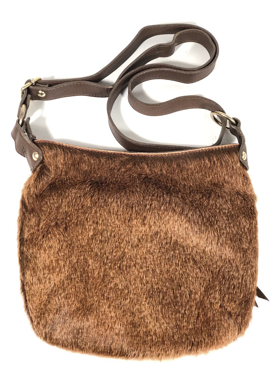 Maurizio Taiuti Leather Cowhide Bag Zip Purse Tote Hobo Handbag