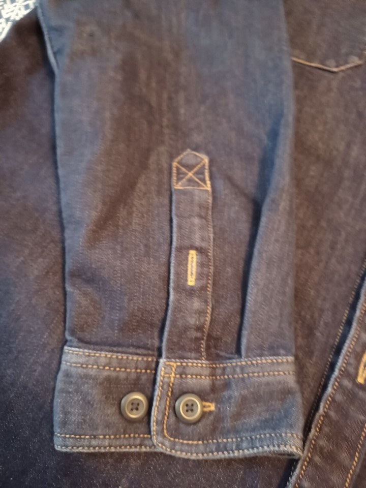 Patagonia Mens XXL 2XL Denim Blue Jean Shirt Jacket Western Country