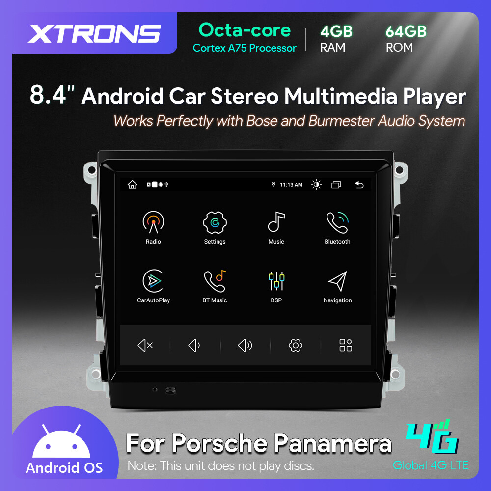 For Porsche Panamera PCM3.1 Android 14 8Core 4G 64GB 8.4
