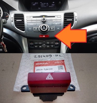 For Acura Tsx 2009 2014 Red Button Hazard Light Replacement Oem Honda Accord Ebay