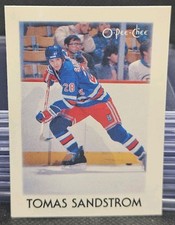 87-88 O-Pee-Chee Mini Glossy Tomas Sandstrom 🚨🚨🚨 New York Rangers 