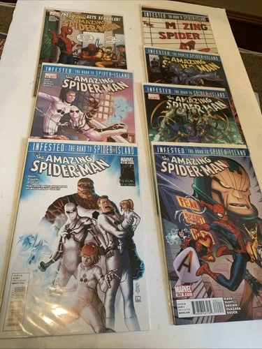Lot of 7 Marvel AMAZING SPIDER-MAN Infested: The Road To Spider Island #659-665