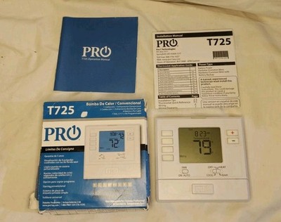 Pro1 T725 Heat Pump Conventional Digital Thermostat 7 Day 5/1/1 New Open Box
