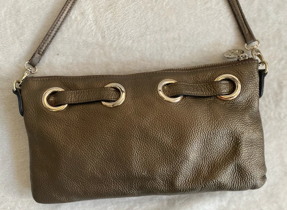 TORY BURCH Bag Brown Metallic Leather Bag/Shoulder/Crossbody - Image 4 of 4