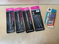 Parker Ball Pen Refills 30316 Black Ink (3) and Super Quink Ink Refills (6)