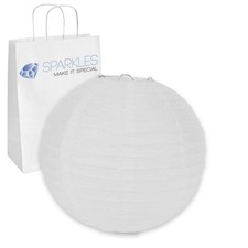 50 pcs 8" inch Chinese Paper Lantern - White - Wedding Party Event Decoratio aw