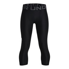Under Armour L6016 Boy's Black Heatgear Armour 3/4 Leggings Size YXL
