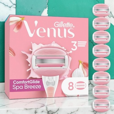 Gillette Venus ComfortGlide Spa Breeze 8 Rasierklingen Intim Rasur Pflege Set