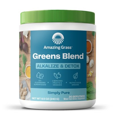 Greens Blend Alkalize & Detox: Smoothie Mix, Cleanse with Super Greens & Beet...