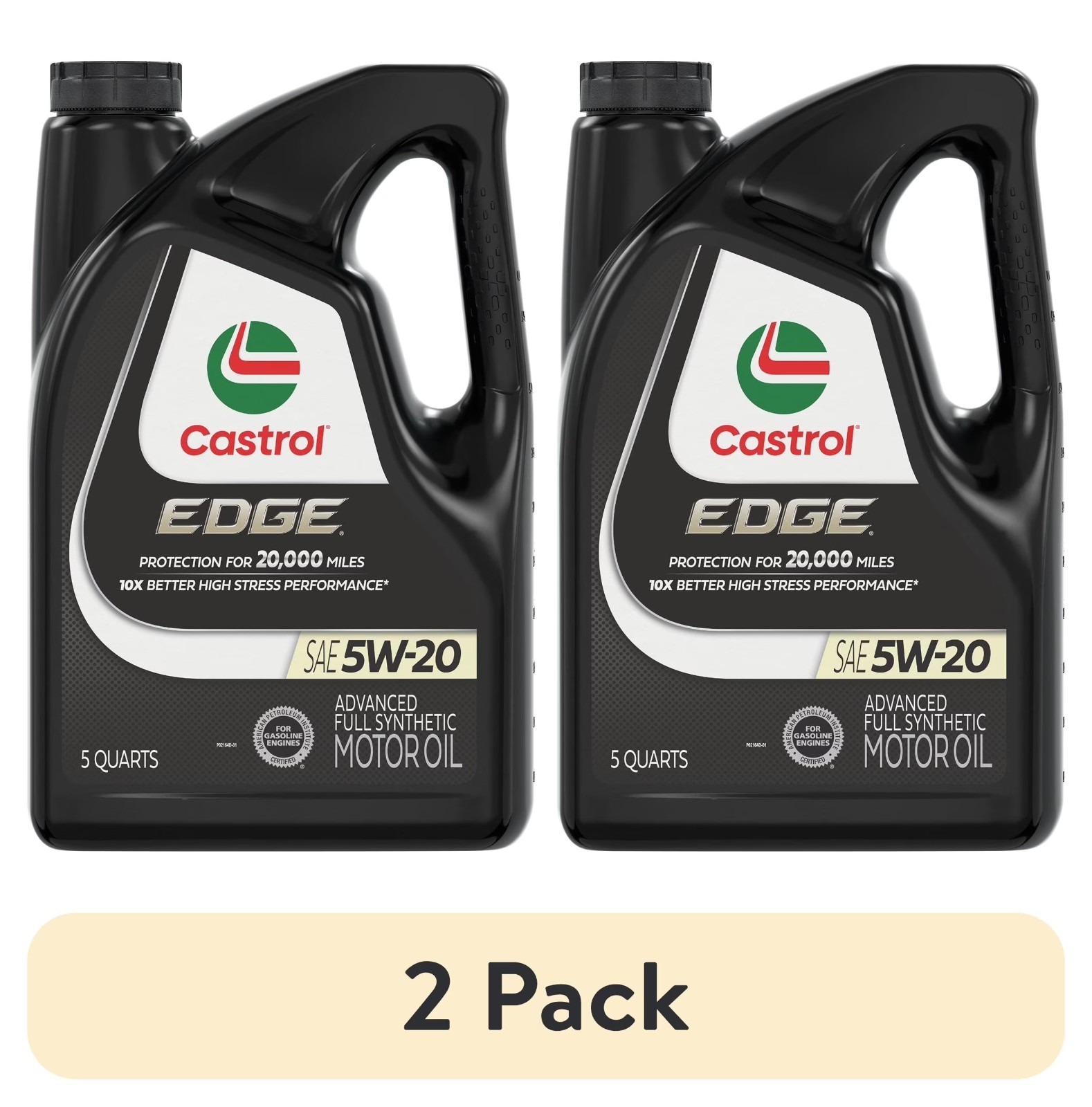 (2 pack) Castrol EDGE 5W-20 Advanced Full Synthetic Motor Oil, 5 Quarts