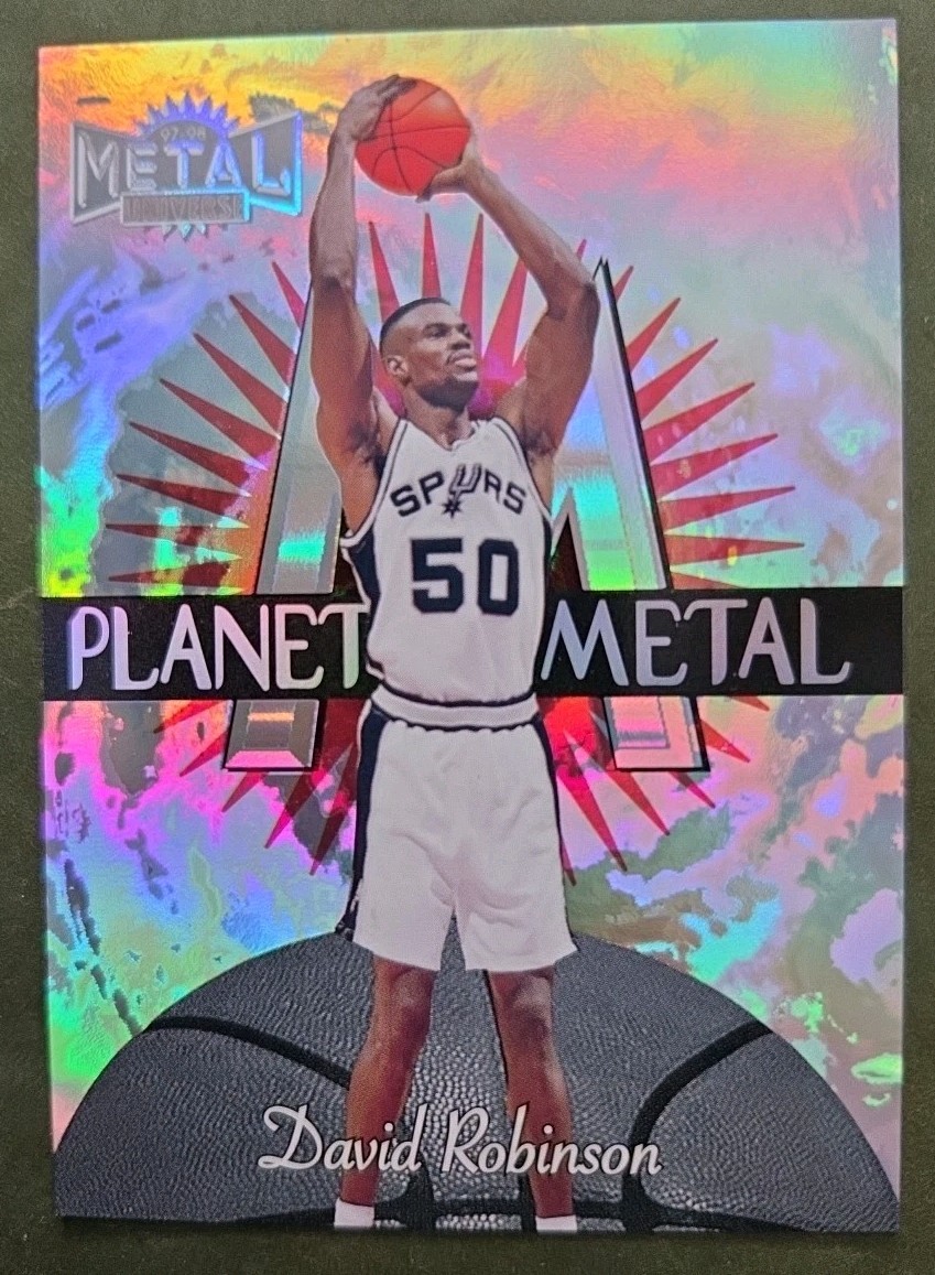 1997 98 DAVID ROBINSON SKYBOX METAL UNIVERSE PLANET METAL #13 SP INSERT SPURS
