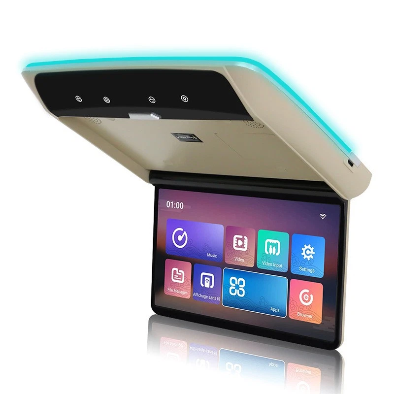 IPS 14in Car Roof Mounted Android Overhead Monitor Airplay Miracast HDMI Bluetooth