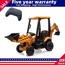    12V Kids Ride on Excavator  Bulldozer Remote Control Front Loader Digger Horn