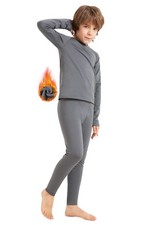 Boys Thermal Underwear Set Kids Long Johns Base Layer Winter Top and Bottom S...