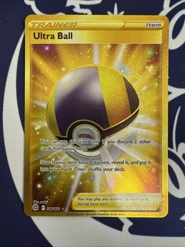Ultra Ball - 186/172 - Pokemon Brilliant Stars Sword Shield Secret Rare Card NM