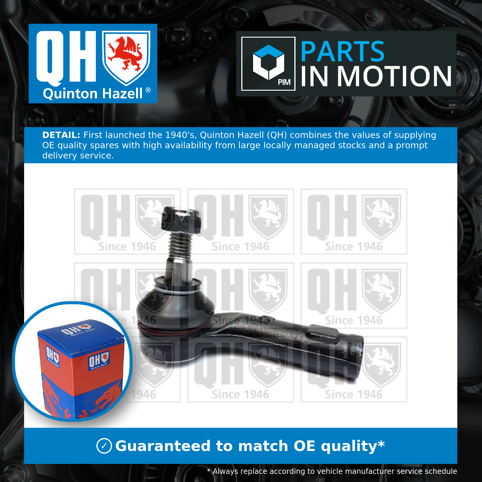 Tie / Track Rod End Left QR3685S Quinton Hazell Joint 1545339 8V513C437AA New
