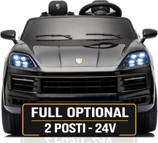 Auto Elettrica Porsche Cayenne 24V Maxi SUV per Bambini 2 Posti Macchina Elettri