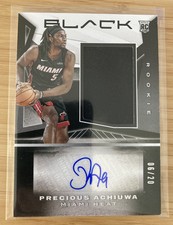 2020-21 Panini Black Basketball Precious Achiuwa Rookie Patch Auto JUM-ACH 06/20
