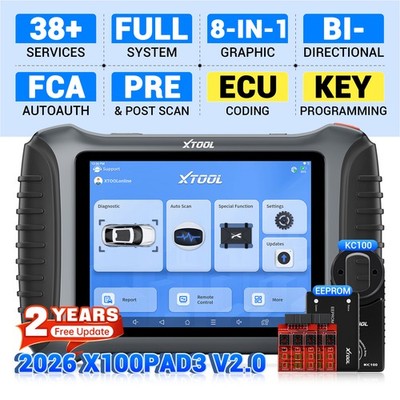 XTOOL X100 PAD3 V2.0 Bidirectional Scanner All System Diagnostic Key Programming